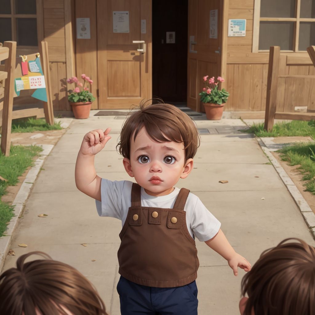 Goni goes to the kindergarden for the first time