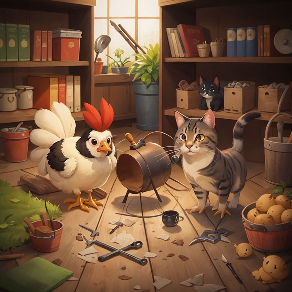 The Cat, the Mole, and the Chicken