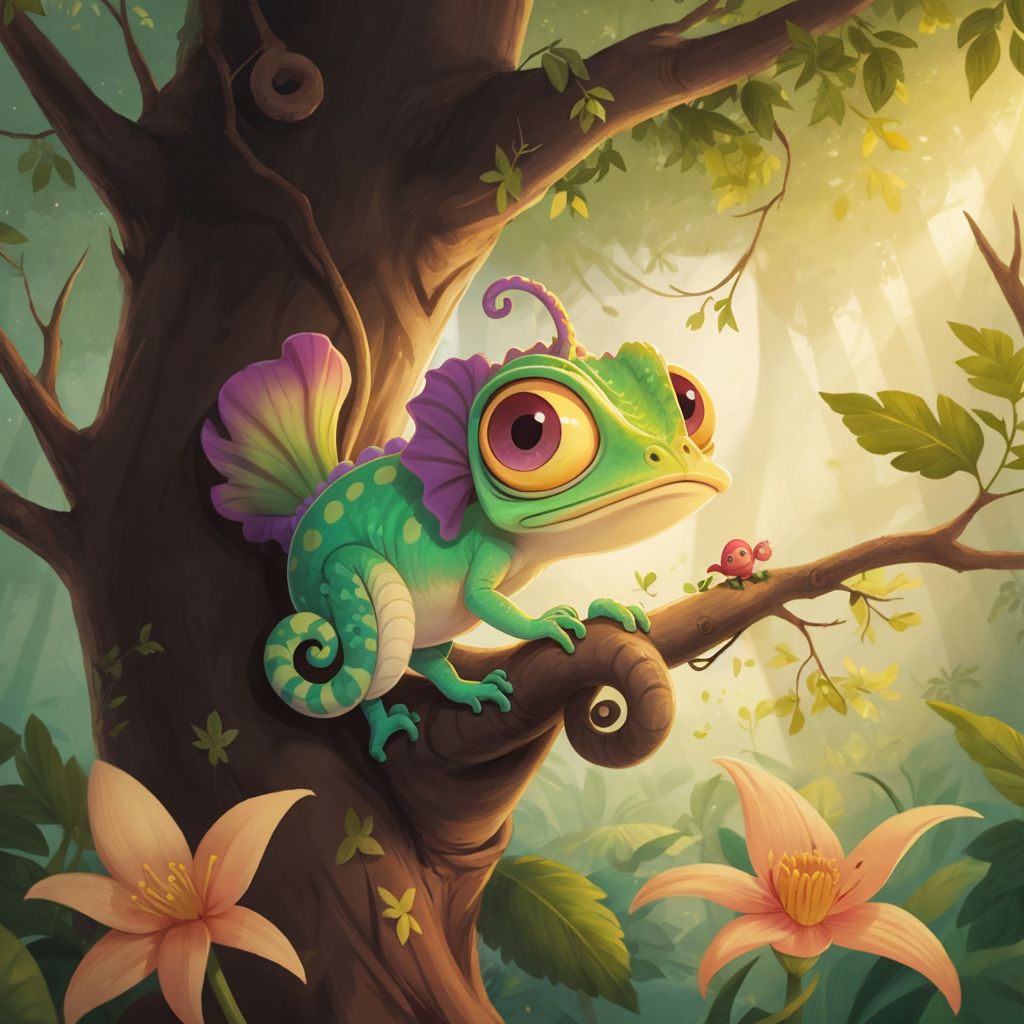 The Colorful Emotions of Lily the Chameleon